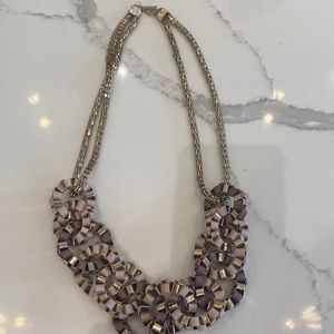 Gold and dusty rose necklace